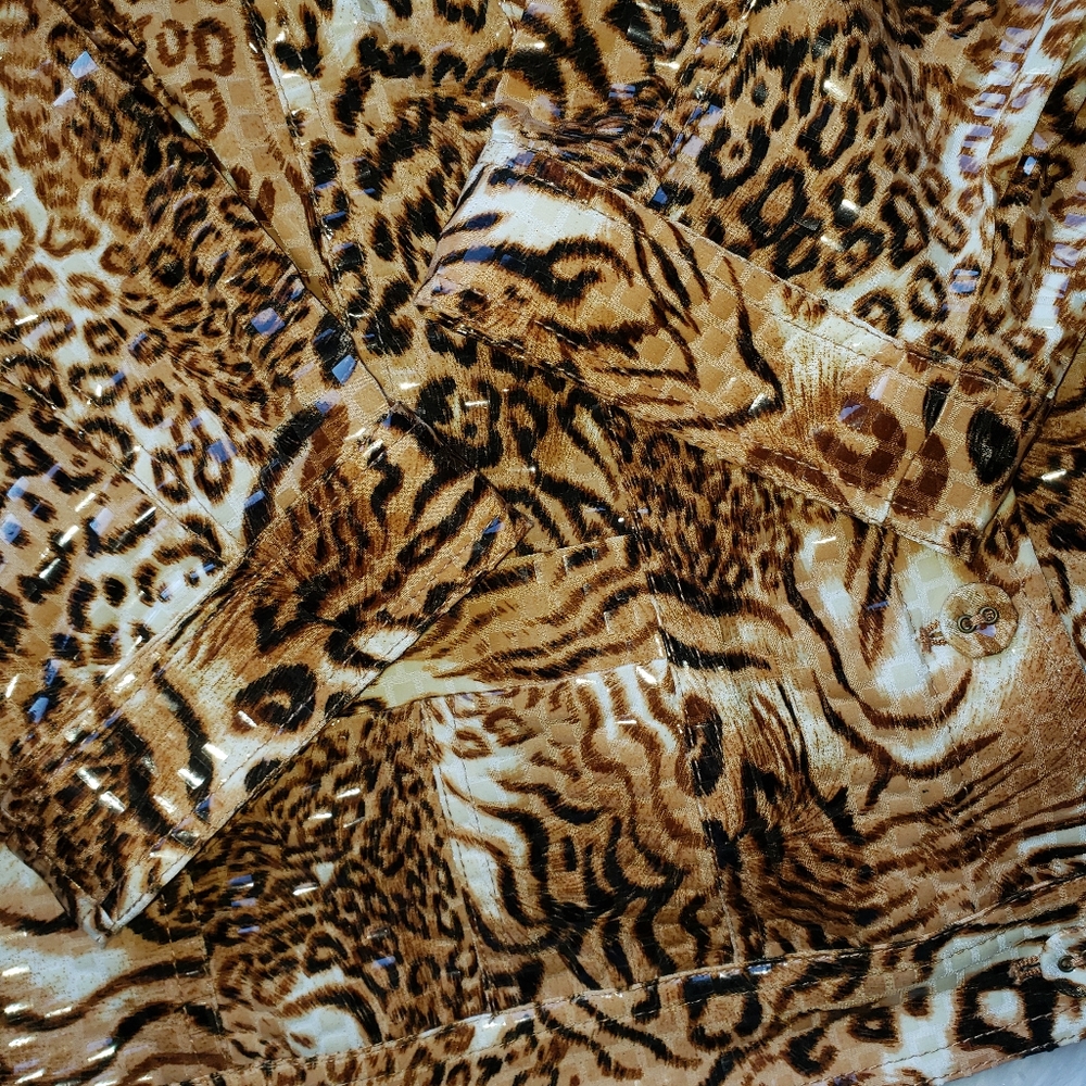 Ruby Rd. Animal Print Jacket Plus Size 18W Tiger Leopard - Picture 10 of 14